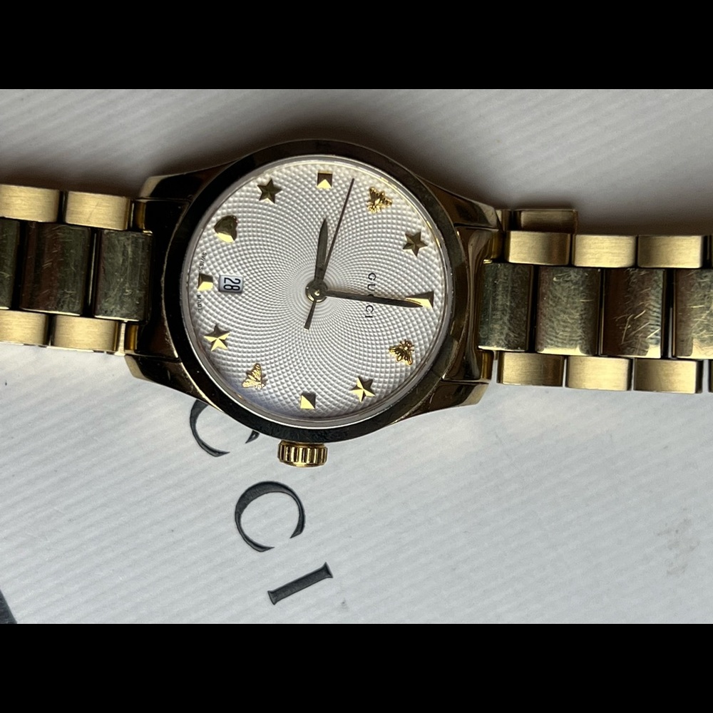 Gucci G-Timeless Silver Dial 27mm Steel Women Watch YA126576A $1150 #GW 126 - Picture 3 of 8